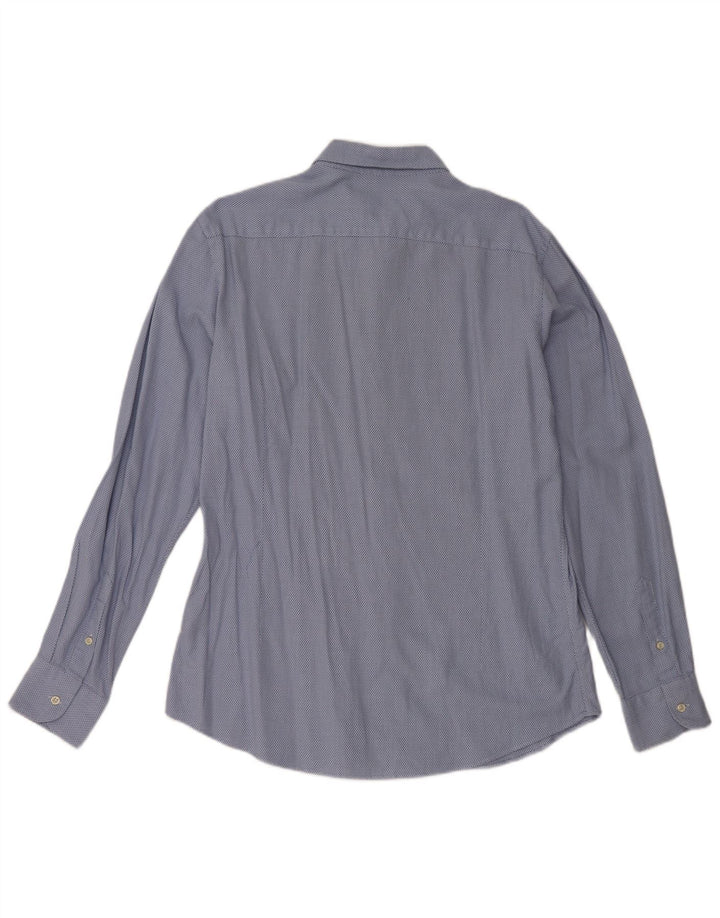 Cămașă Slim Fit Massimo Dutti pentru bărbați, mare, albastră, geometrică