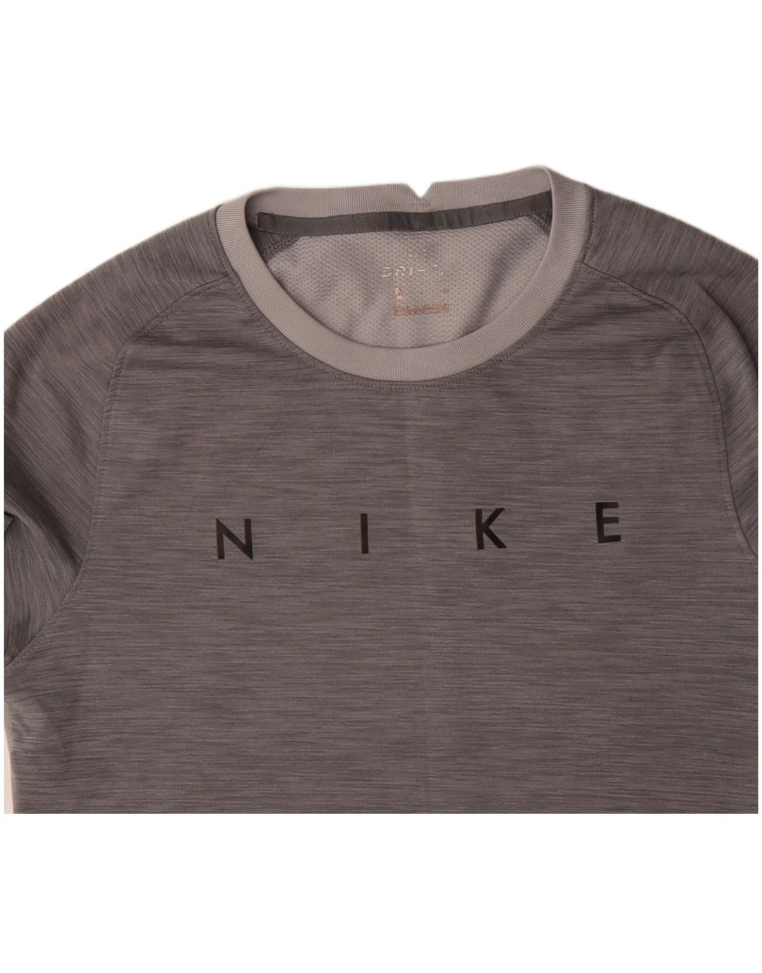 Tricou grafic NIKE Dri Fit pentru bărbați Top mic, gri, poliester color bloc