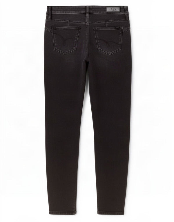 Blugi super skinny pentru femei Armani Exchange W27 L28 bumbac negru