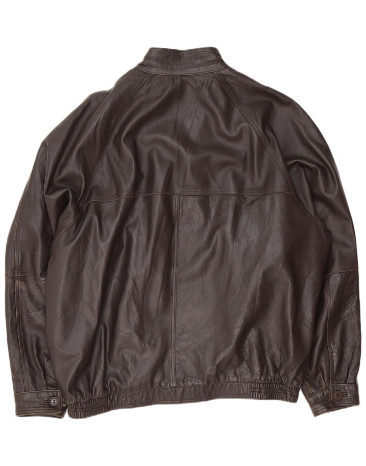 Jachetă de piele vintage pentru bărbați IT 62 4XL neagră