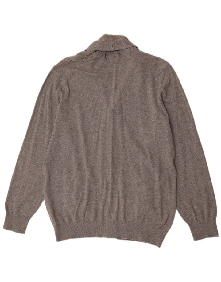 Pulover Cardigan Blue Harbour pentru bărbați Marks & Spencer, bumbac mare, gri