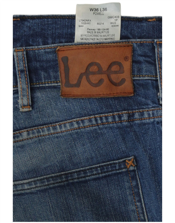 Blugi Lee Powell Slim pentru bărbați W36 L36 Bumbac albastru