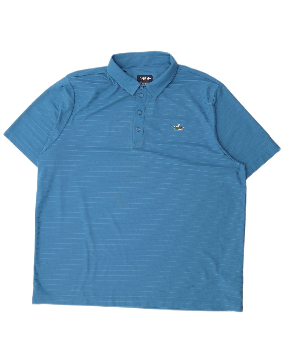 Tricou polo Lacoste pentru bărbați Mărimea 9 4XL Poliester cu dungi albastre