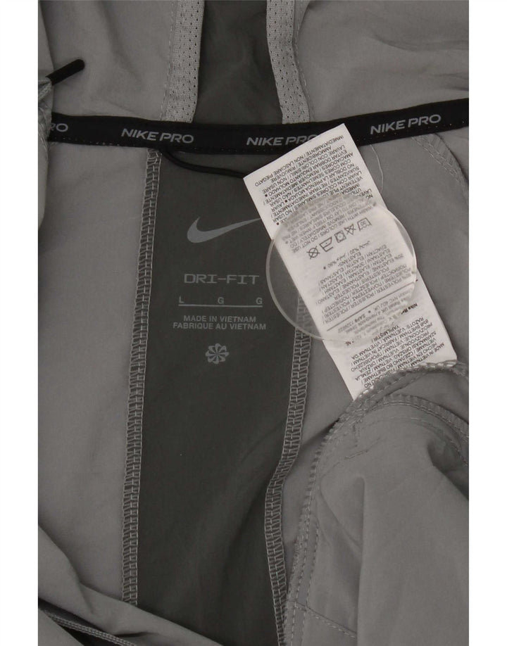 Jachetă de trening cu glugă Nike Dri Fit pentru bărbați, mare, gri, color block