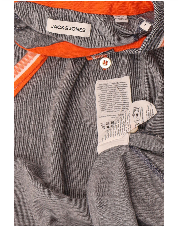 Tricou polo Jack & Jones pentru bărbați, mare, gri, bumbac