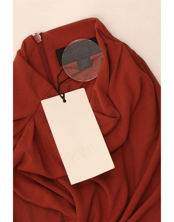 Rochie Maxi fără mâneci pentru femei Zara UK 10 Small Red