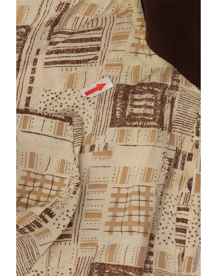 Tricou polo vintage pentru bărbați XL Bej Viscoză
