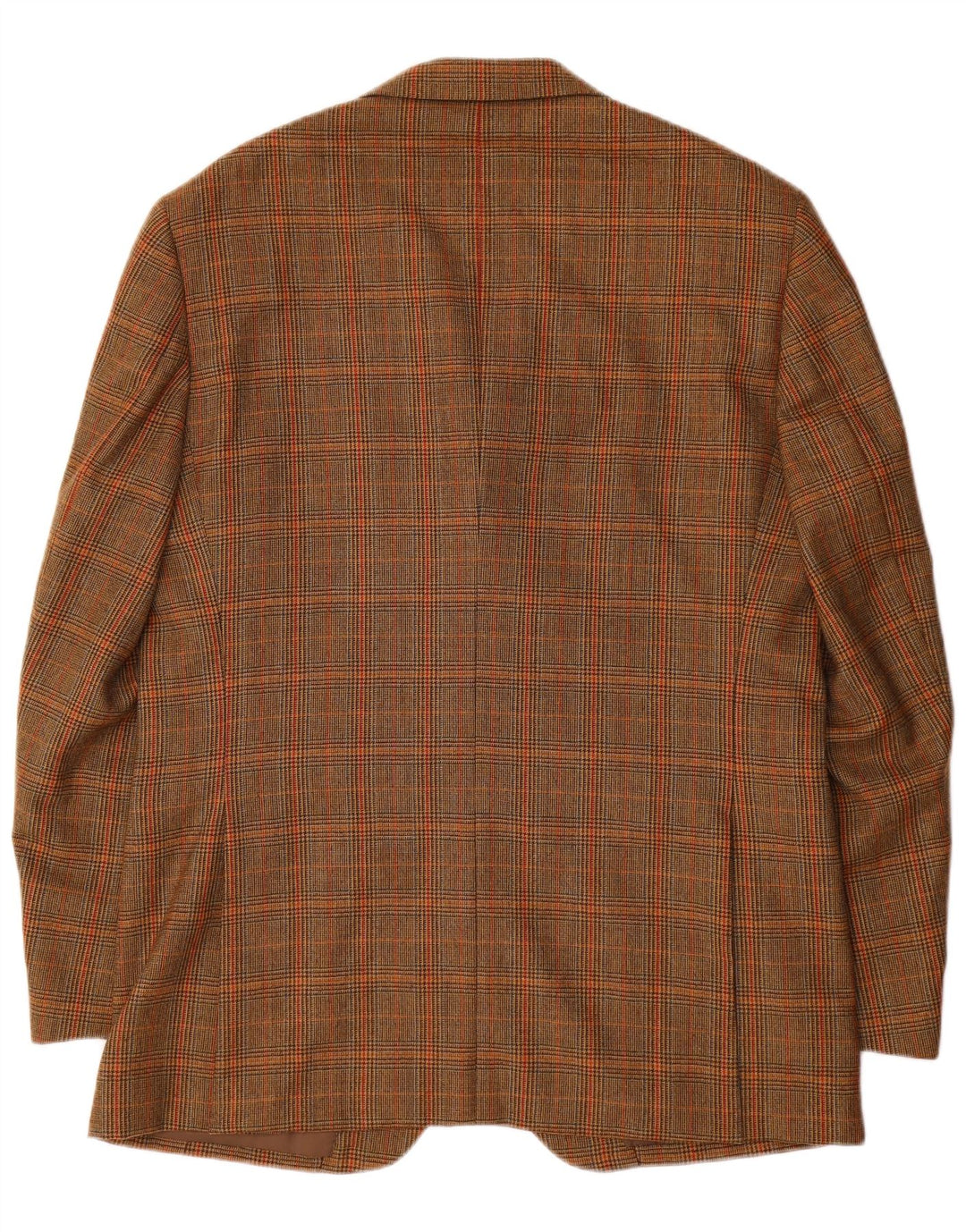 Jachetă vintage pentru bărbați cu 3 nasturi IT 52 XL Lână cu carouri maro