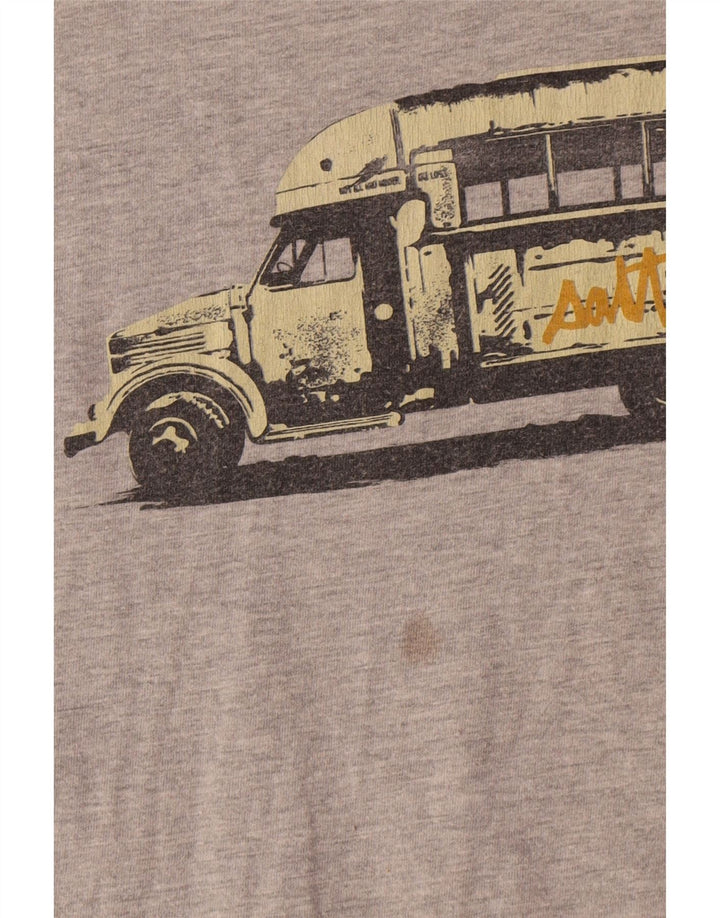 Tricou grafic pentru bărbați Saltrock Top mic, gri, bumbac cu pete