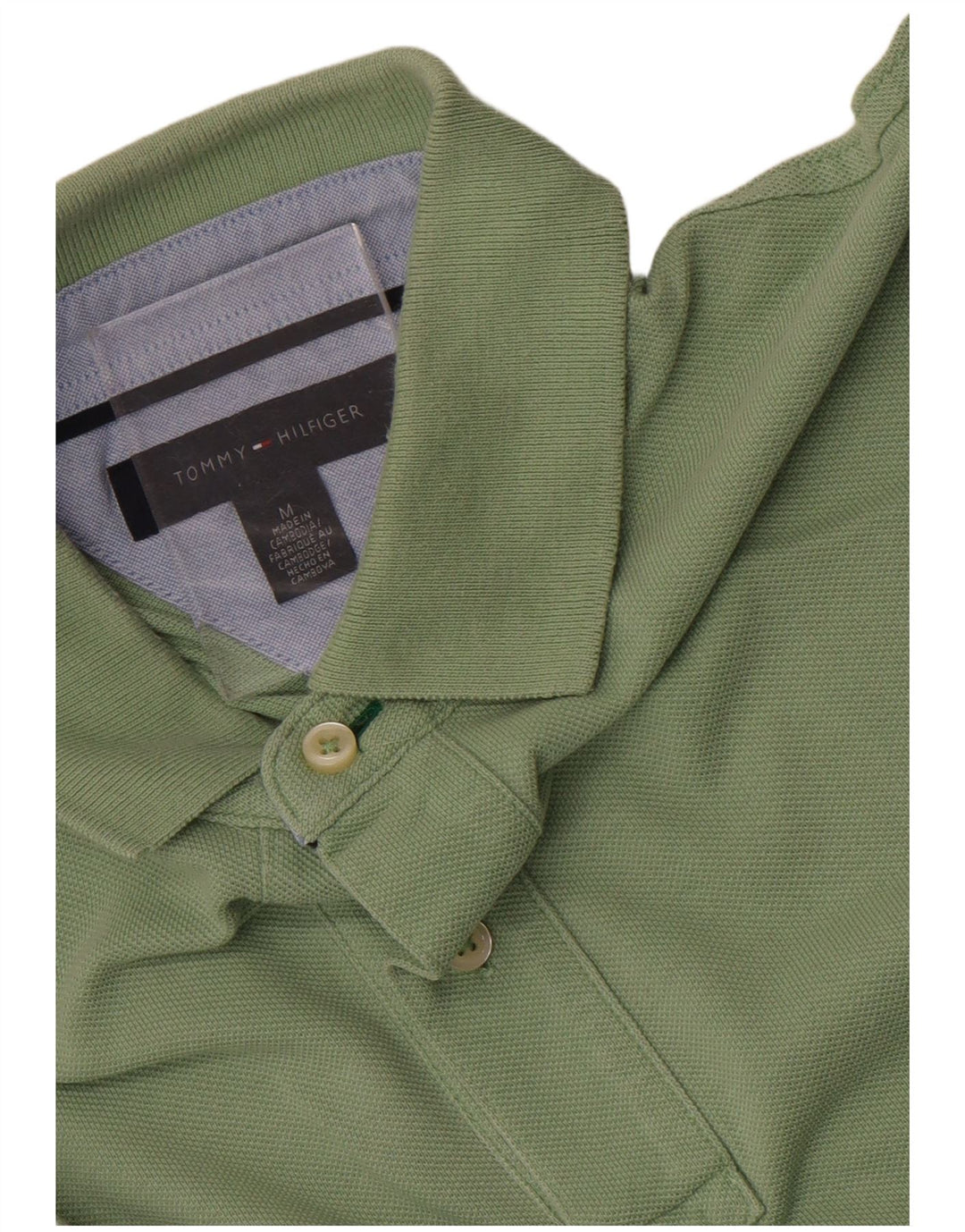 Tricou polo Tommy Hilfiger pentru bărbați, verde mediu