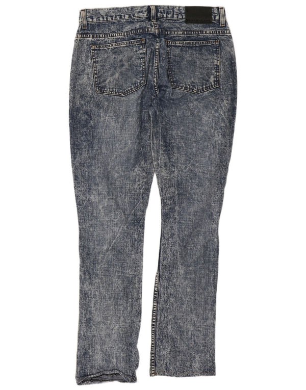 Dkny Blugi subțiri cu spălare acidă pentru femei US 8 Medium W32 L30 Bumbac albastru