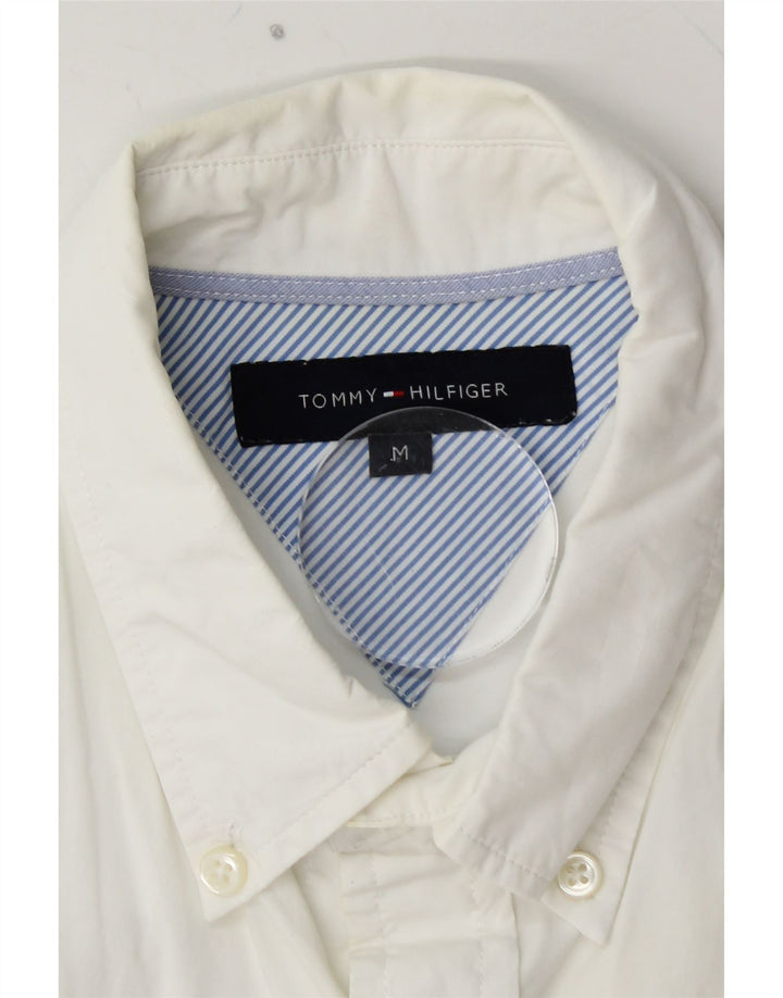 Cămașă cu mânecă scurtă pentru bărbați TOMMY HILFIGER, bumbac alb mediu