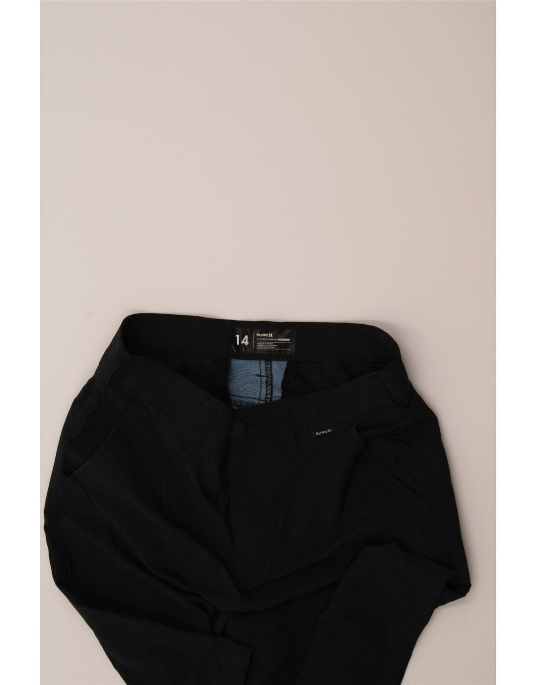 HURLEY Boys Dri Fit Chino Shorts 13-14 Years W28  Black Polyester Vintage Hurley and Second-Hand Hurley from Messina Hembry 