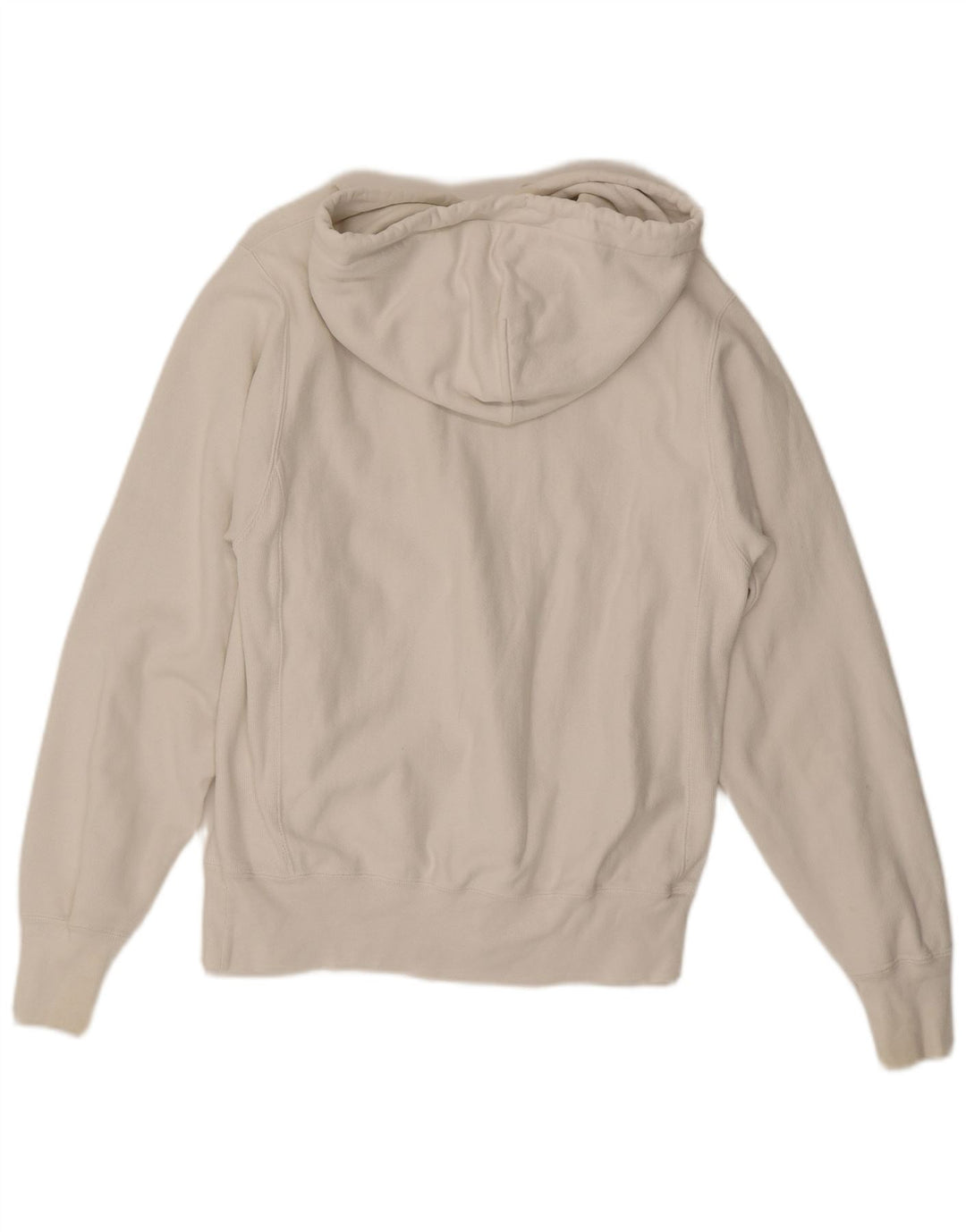 CHAMPION Mens Hoodie Jumper Small White Cotton