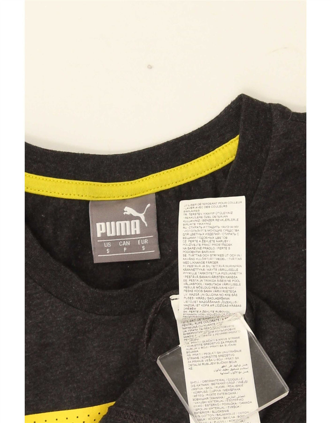Tricou grafic Puma pentru bărbați Top mic, gri, bumbac