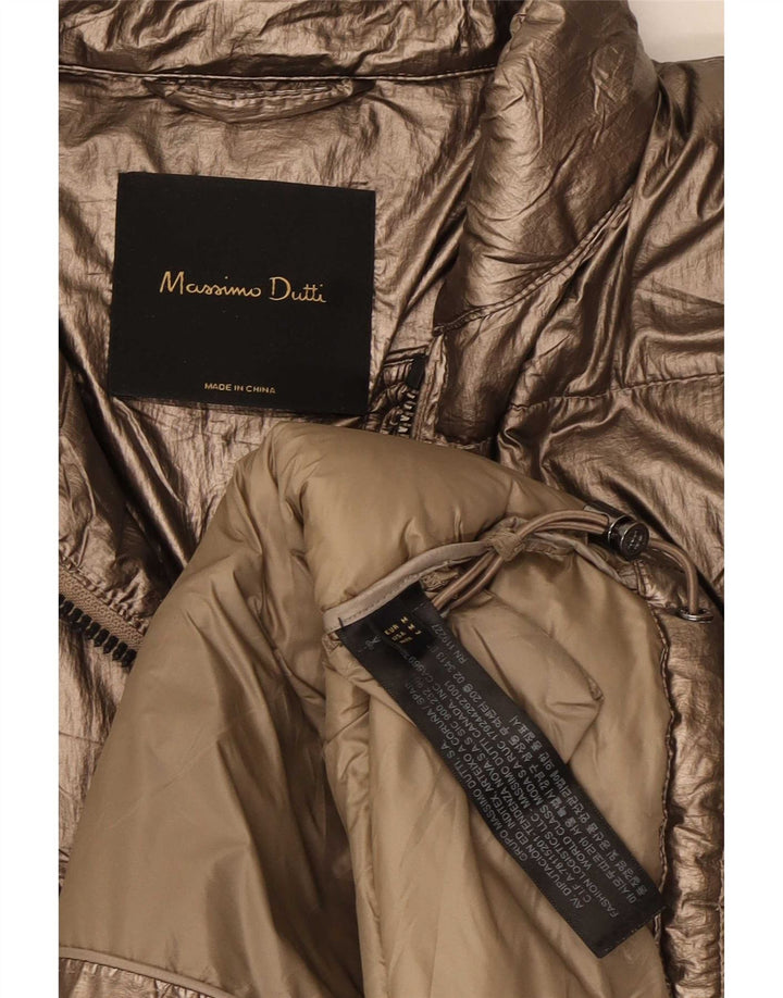 Jachetă căptușită pentru femei Massimo Dutti UK 14 Medium Gold Poliester