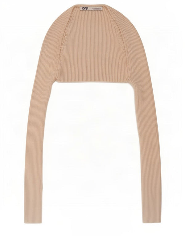 Top Bolero pentru femei Zara UK 8 Small Beige Viscose