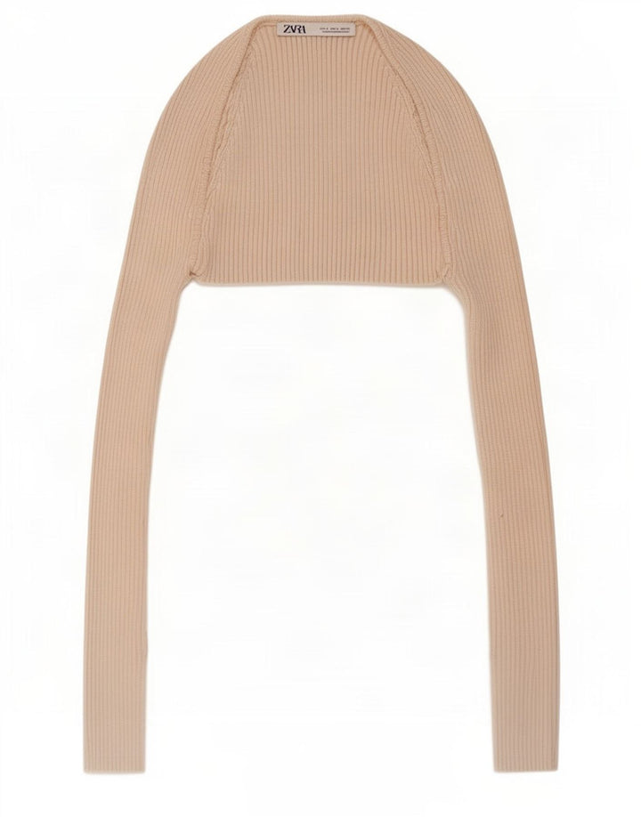Top Bolero pentru femei Zara UK 8 Small Beige Viscose