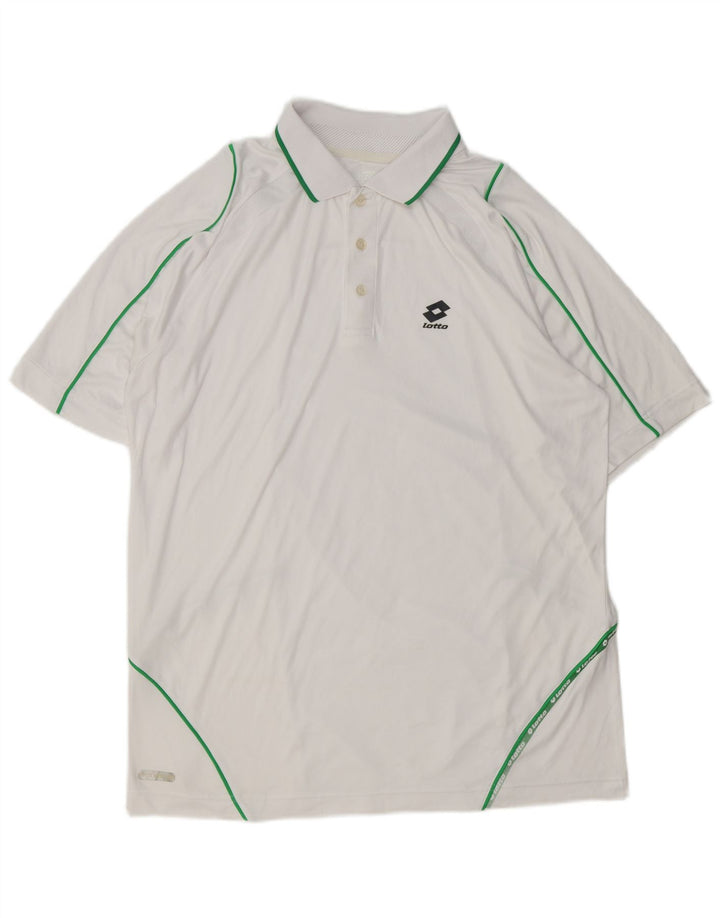 Tricou polo pentru bărbați LOTTO XL alb