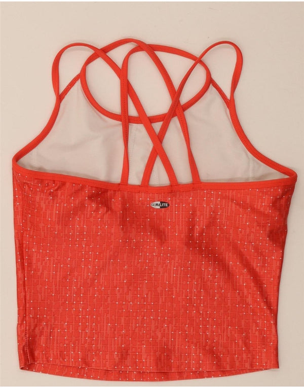 Adidas Crop Vest Top pentru femei UK 8 Small Red Check