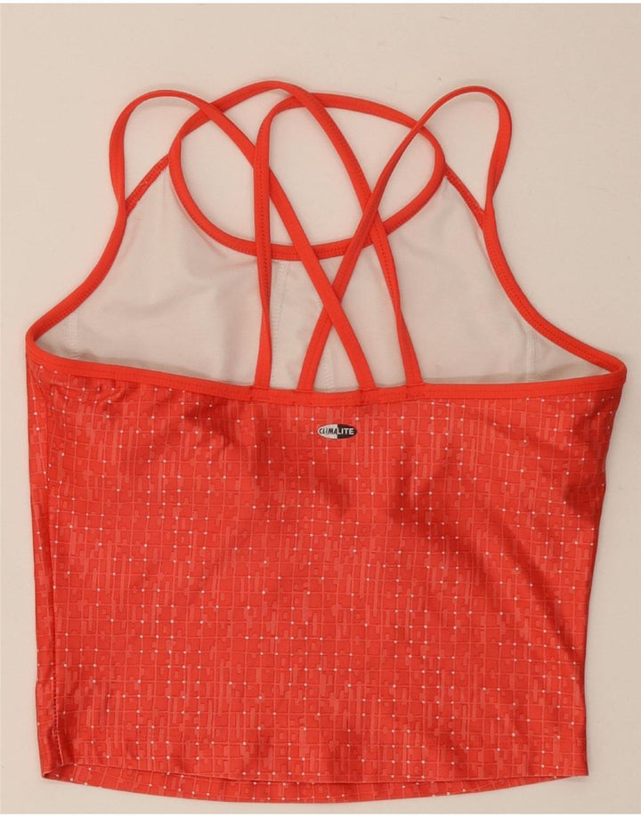 Adidas Crop Vest Top pentru femei UK 8 Small Red Check