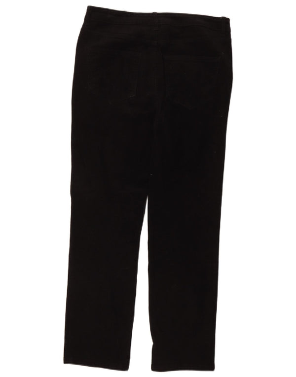 Pantaloni din velur pentru femei Marks & Spencer UK 12 Medium W32 L27 Negru