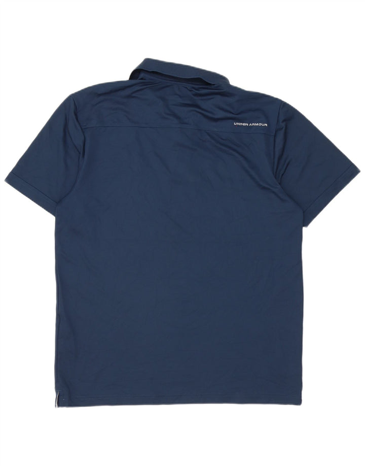 Tricou polo Under Armour pentru bărbați Heat Gear, mare, poliester, albastru