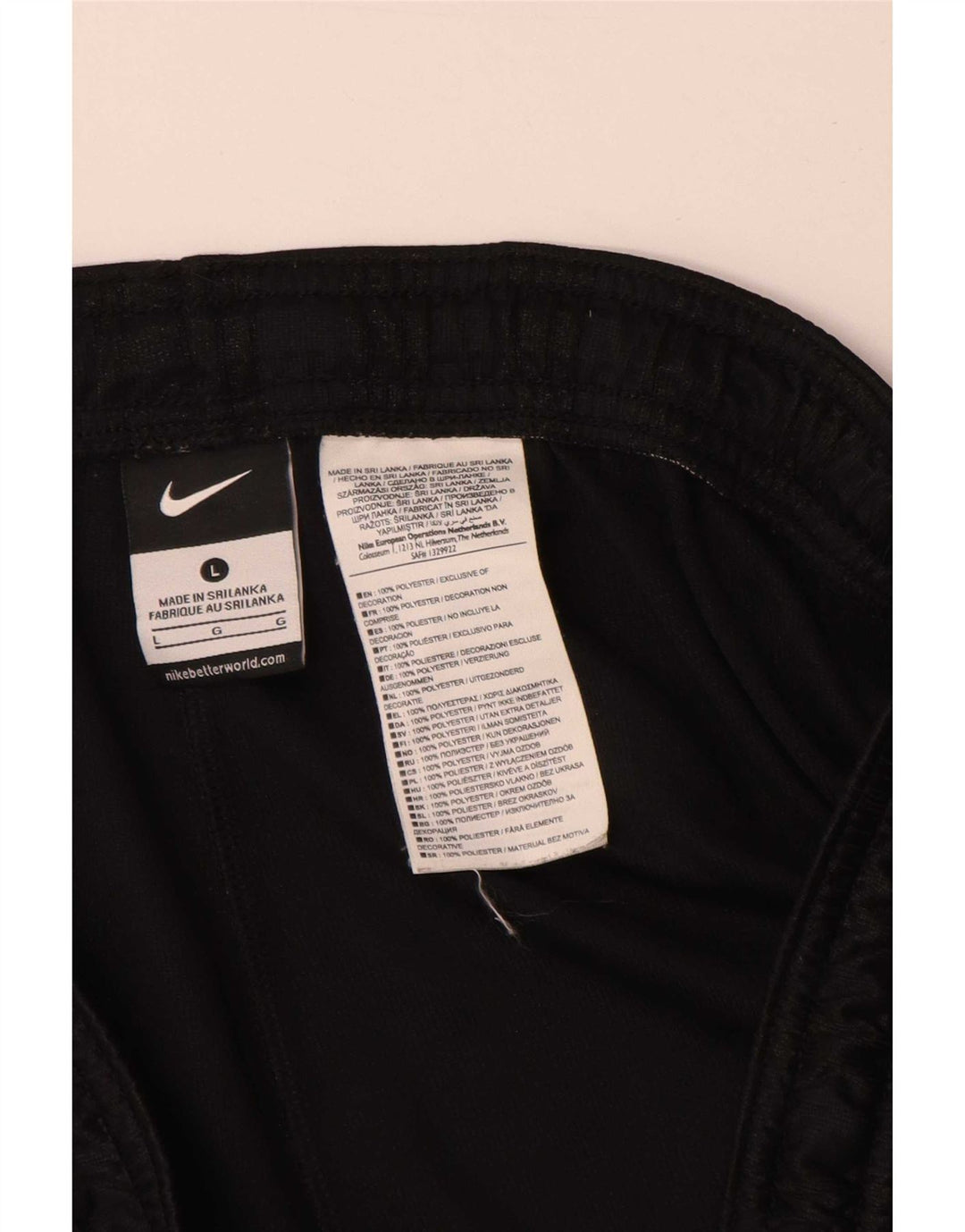 Pantaloni scurți sport Nike pentru bărbați, mari, negru, poliester cu dungi