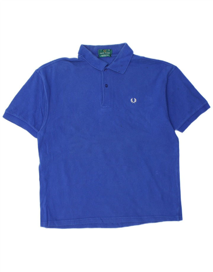Tricou polo FRED PERRY pentru bărbați, bumbac albastru mediu