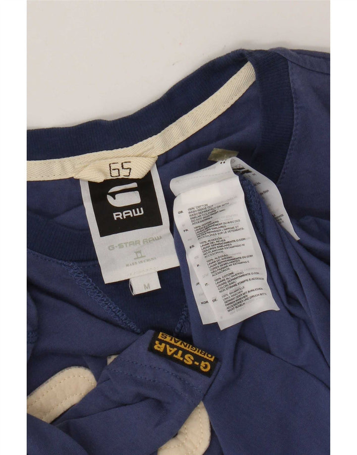 Tricou grafic pentru bărbați G-Star Top mediu din bumbac bleumarin