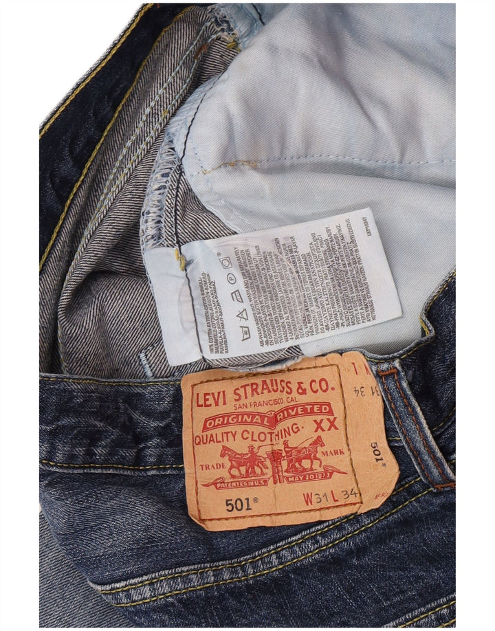 Blugi drepti pentru bărbați Levi's 501 W31 L30 Bumbac albastru