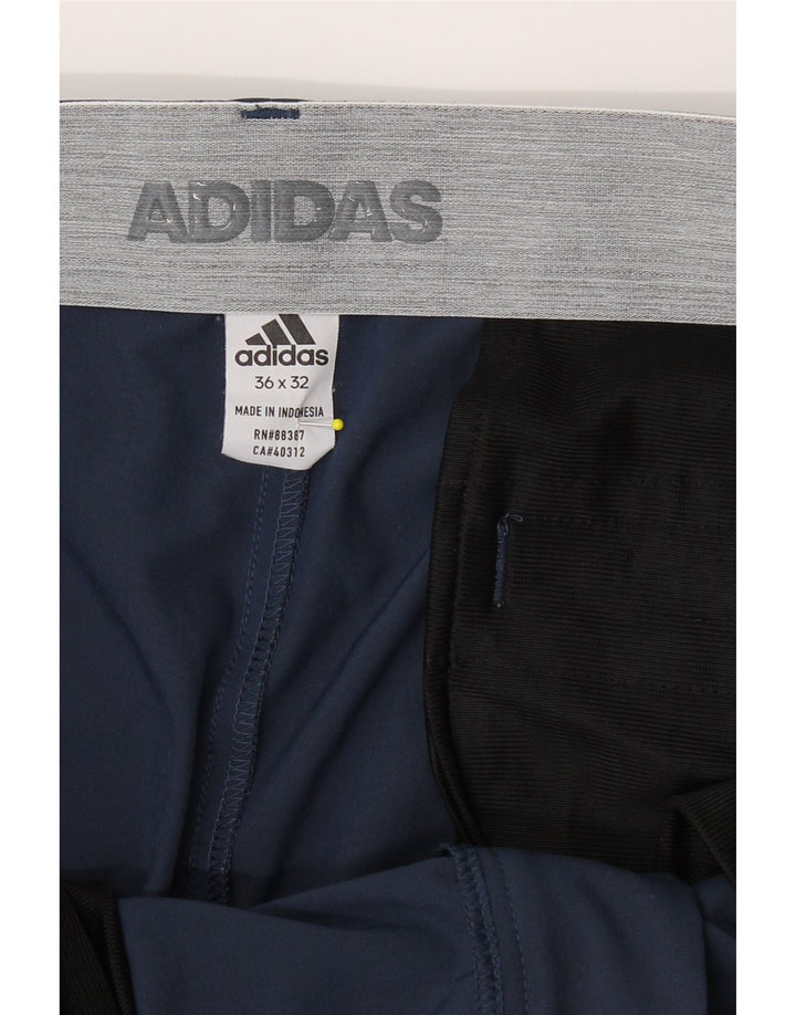 ADIDAS Mens Slim Chino Trousers W36 L32 Blue Polyester Vintage Adidas and Second-Hand Adidas from Messina Hembry 