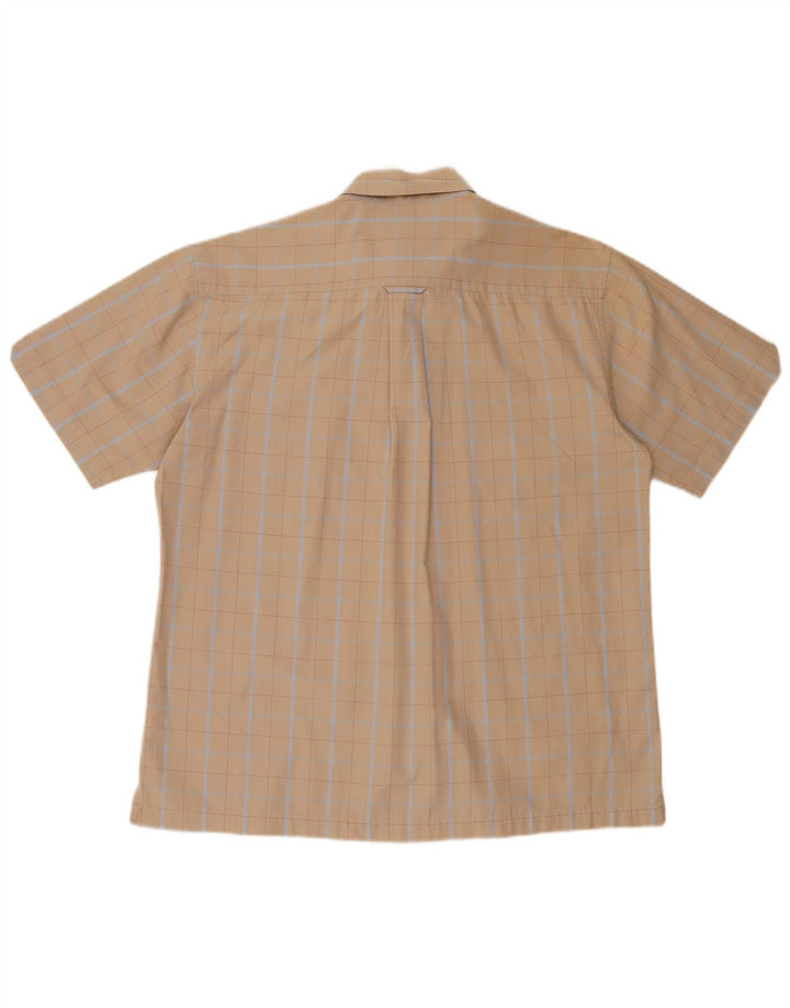 Cămașă cu mânecă scurtă pentru bărbați Ben Sherman, în carouri mari, bej