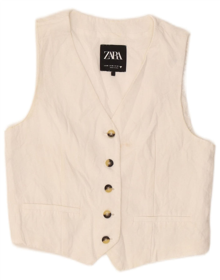 Vestă pentru femei Zara UK 6 XS Alb