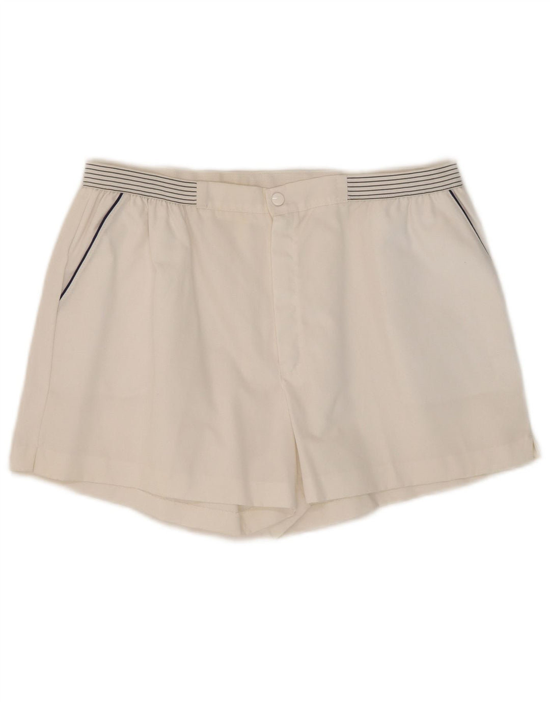 Pantaloni scurți casual pentru bărbați vintage W32 bumbac cu dungi albe medii