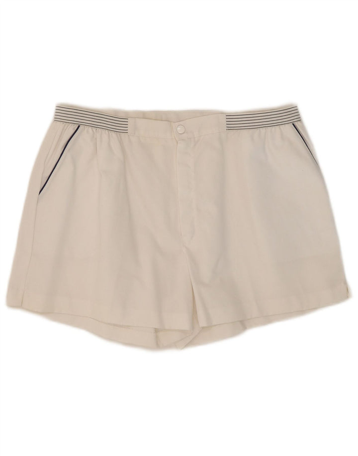 Pantaloni scurți casual pentru bărbați vintage W32 bumbac cu dungi albe medii