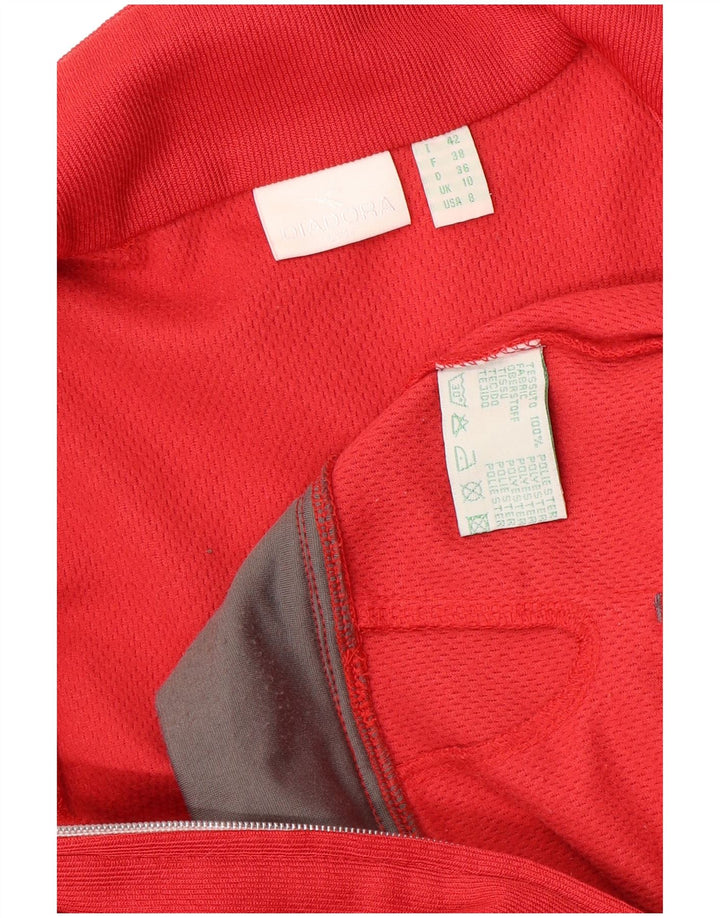 Jachetă de trening supradimensionată pentru femei Diadora UK 10 Small Red Colorblock
