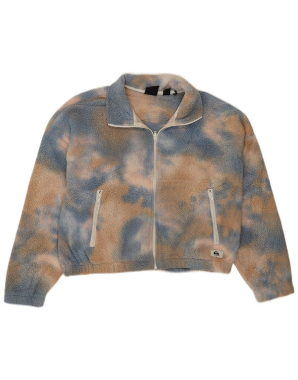 Jachetă din lână supradimensionată pentru femei Quiksilver UK 16, mare, albastru Tie Dye