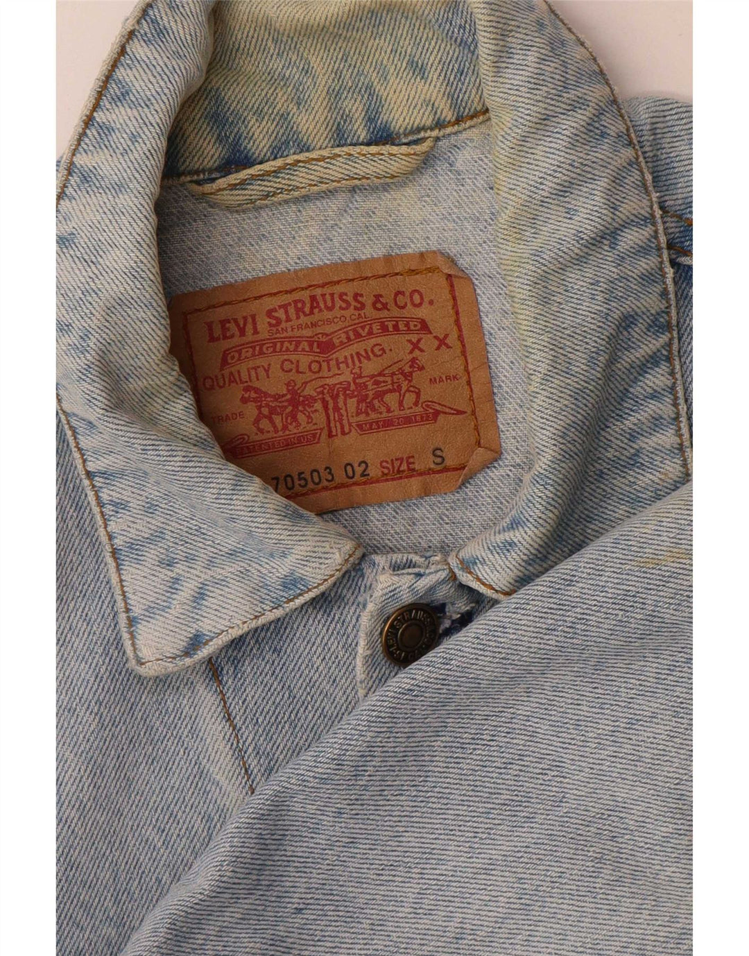 Jachetă de blugi pentru bărbați Levi's UK 36 Small Blue Bumbac
