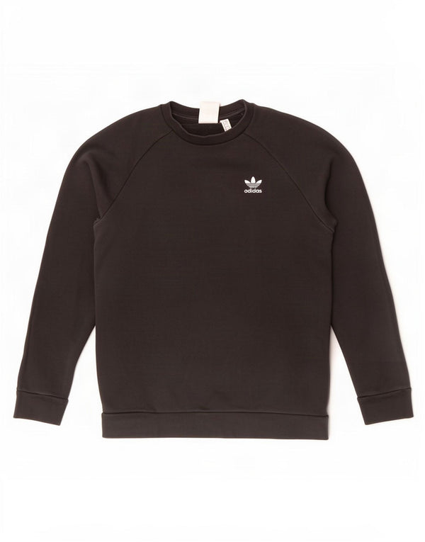 Adidas Mens Sweatshirt Jumper Small Black Cotton