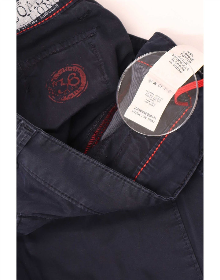 Murphy & Nye Mens Regular Cargo Shorts Large W36 Bleumarin Bumbac