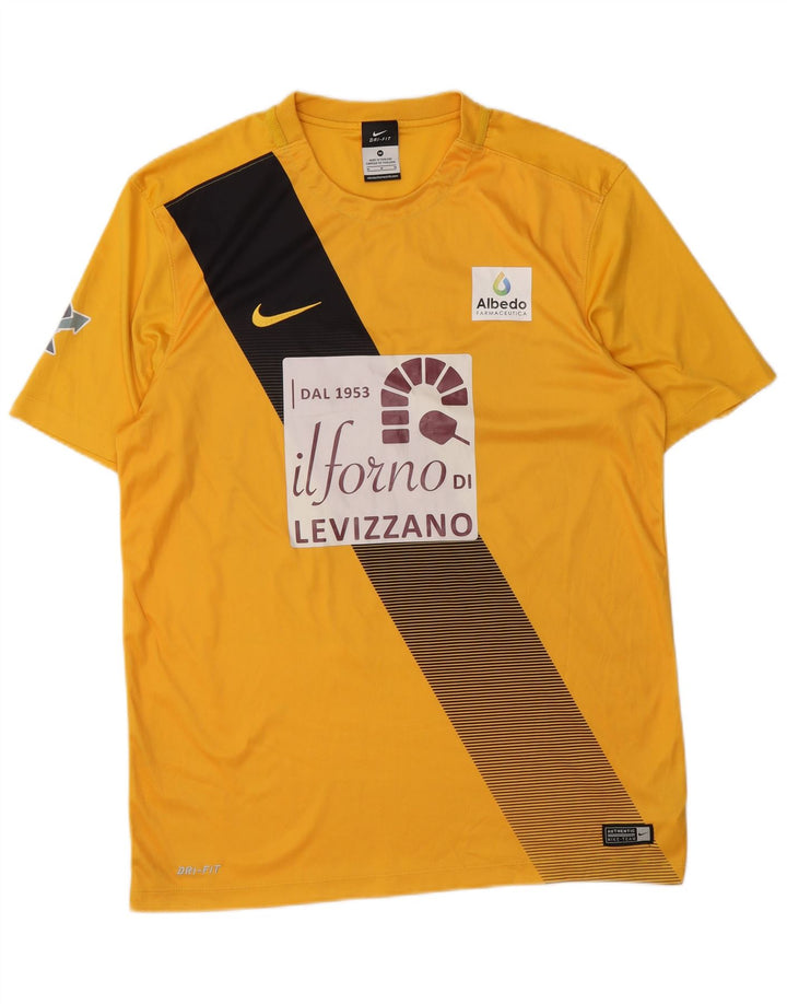 Tricou grafic Nike Dri Fit pentru bărbați Top Mediu Galben Poliester Bloc de culoare