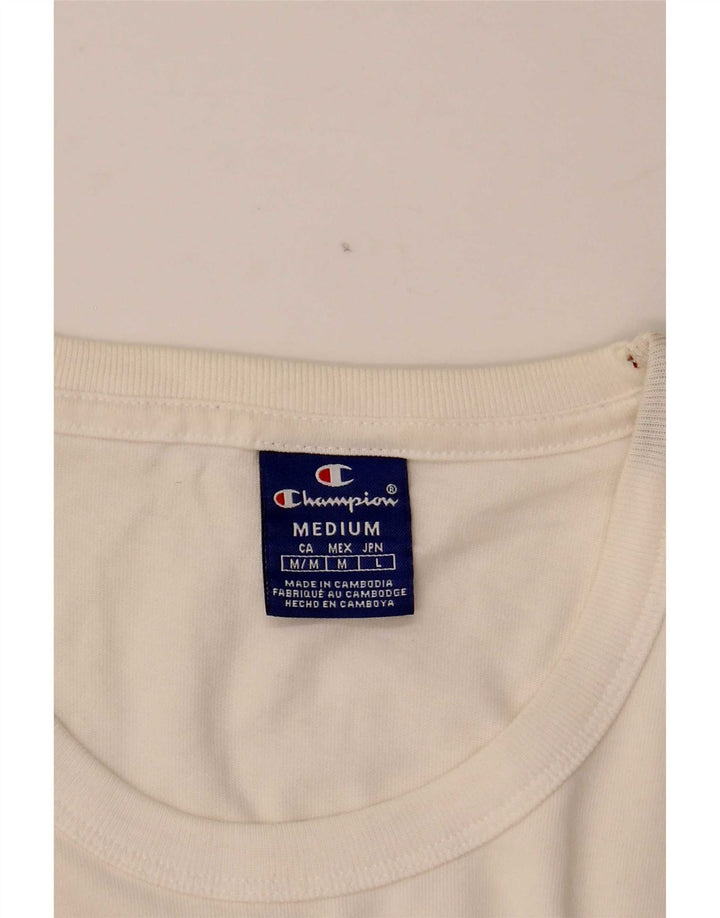 Tricou grafic pentru bărbați Champion Top Mediu Alb Colorblock
