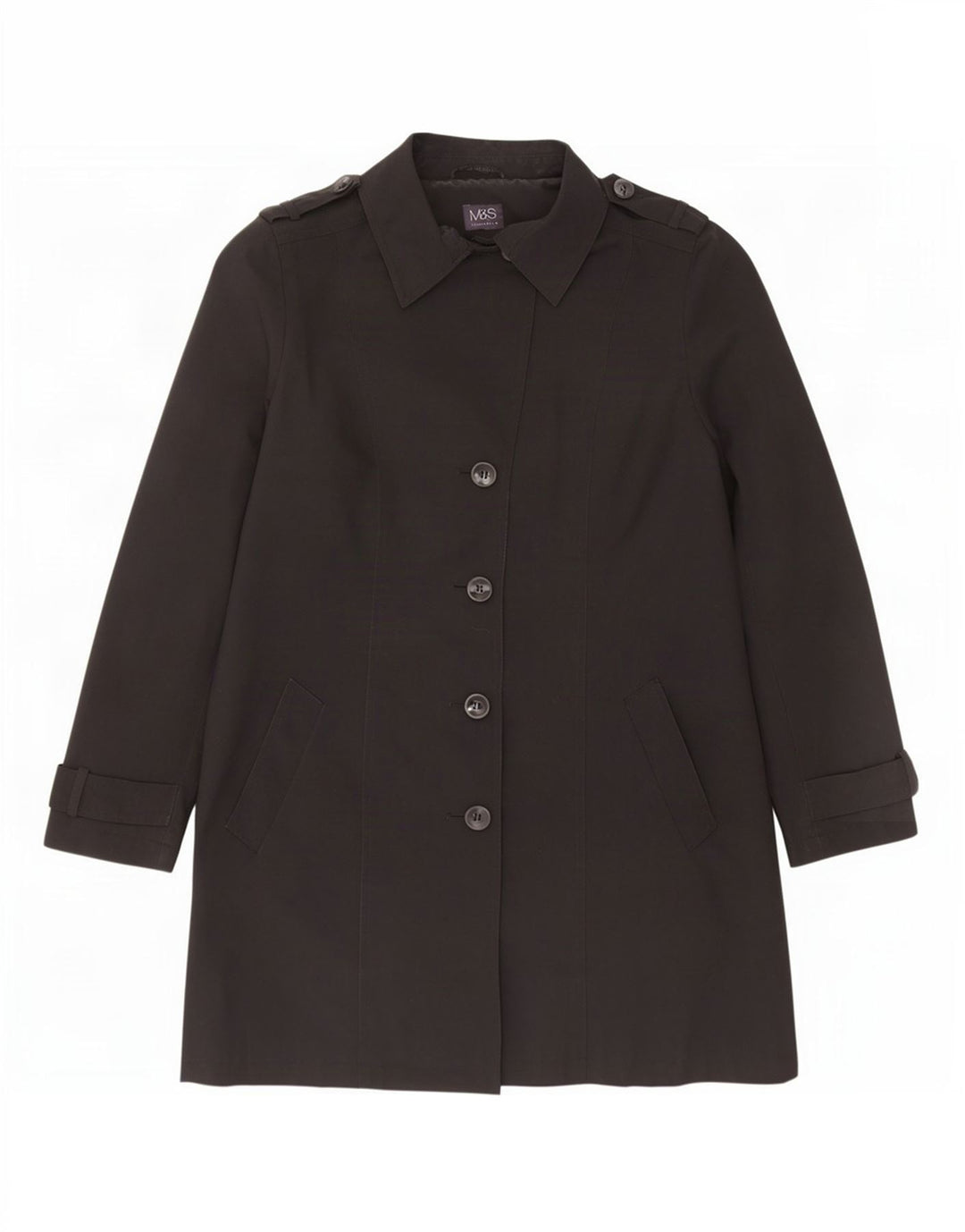 Trench pentru femei Marks & Spencer UK 16 Poliester negru mare