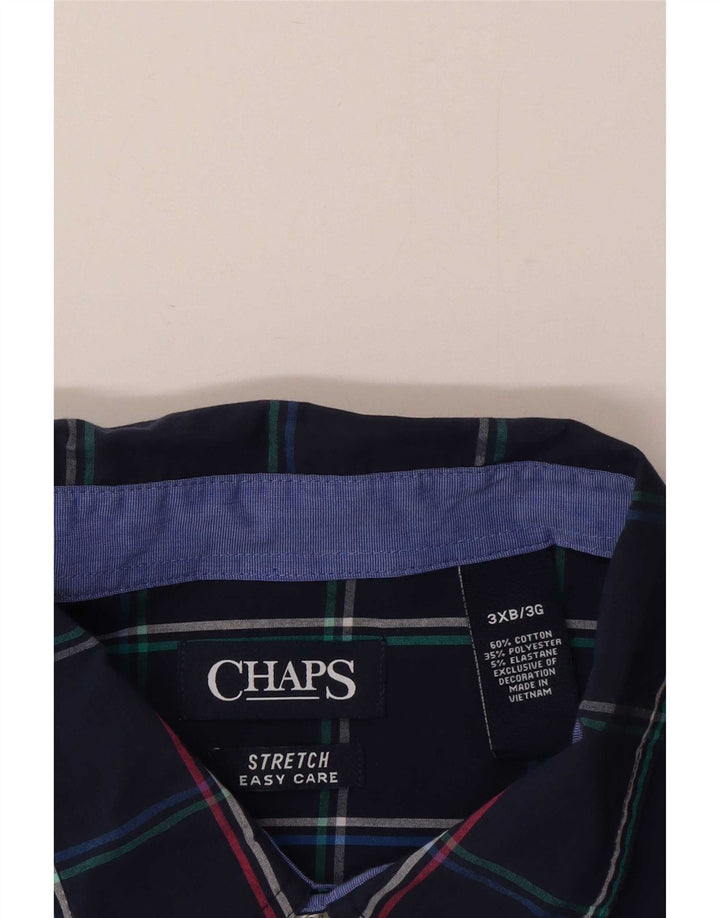 Cămașă pentru bărbați Chaps Stretch 3XL, bumbac cu carouri bleumarin