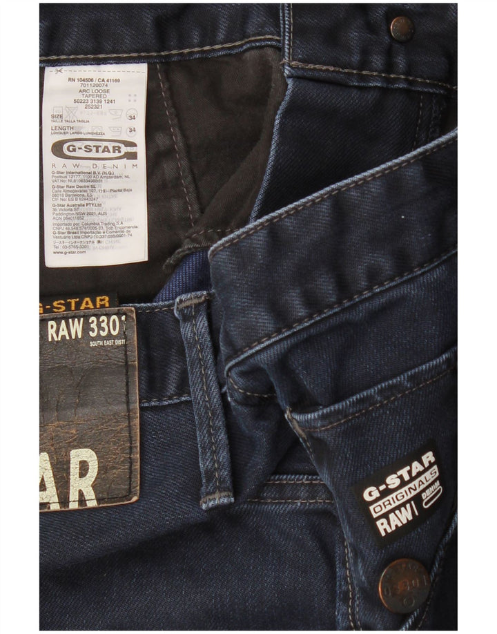 Blugi conici largi G-STAR pentru bărbați, L34 L34, bumbac bleumarin