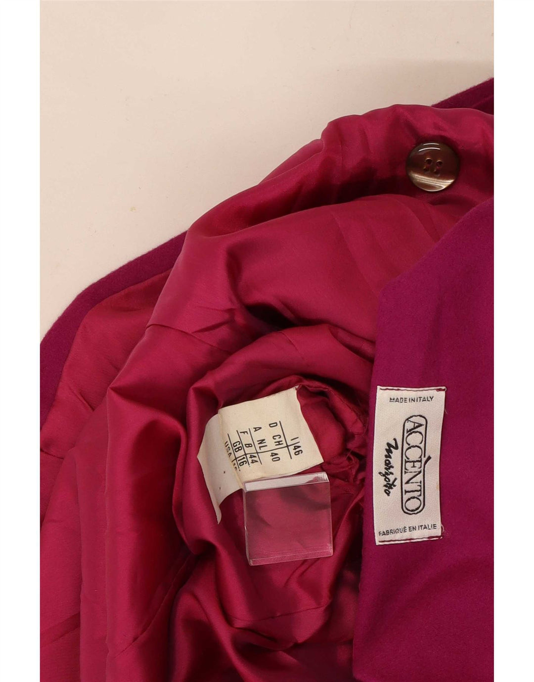 Jachetă Blazer pentru femei Accento By Marzotto, cu două piepturi, UK 16, mare, roz