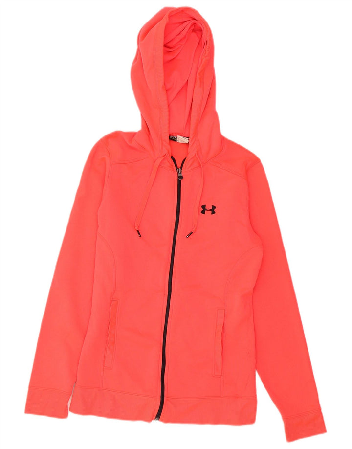 Pulover Under Armour pentru femei, cu fermoar, UK 10, poliester roz mic