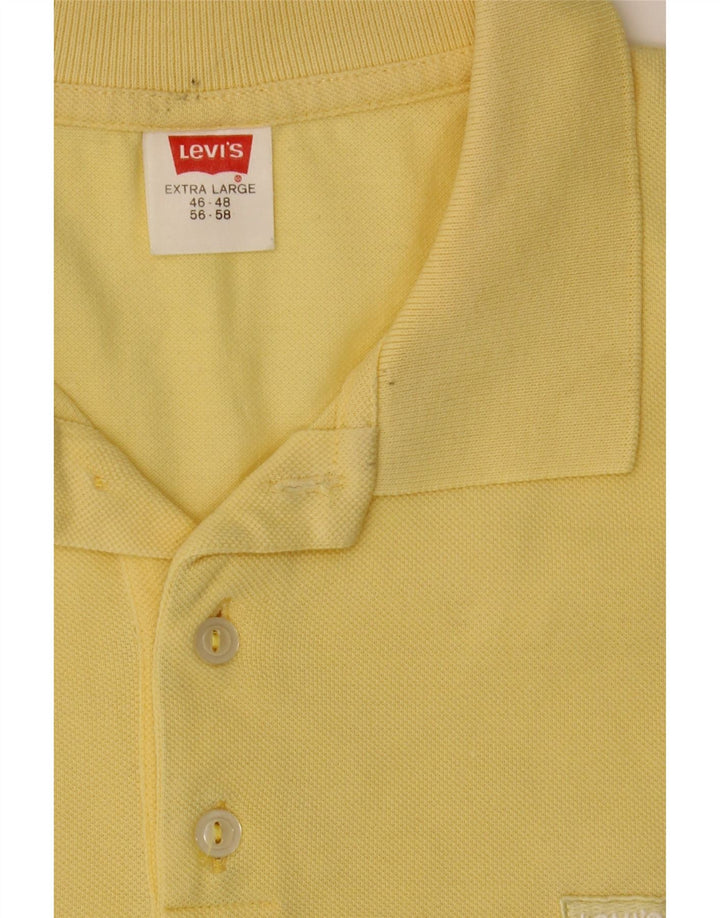 LEVI'S Mens Polo Shirt XL Yellow Vintage Levi's and Second-Hand Levi's from Messina Hembry 