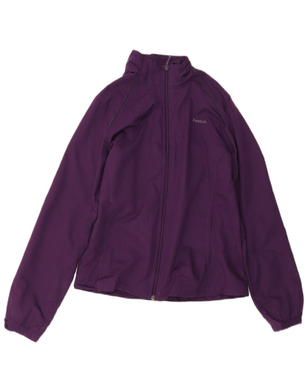 Jachetă de top pentru trening Reebok pentru femei, cu ajustare largi, UK 6 XS, poliester violet